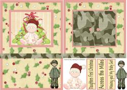 Open the Door! Baby's First Christmas Army Card