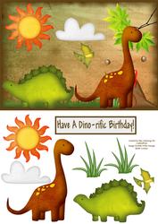 Dino-rific! Birthday Decoupage Card
