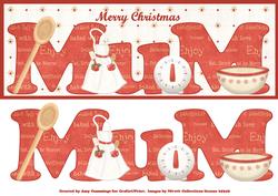 Mum Baking Christmas Large Dl Card