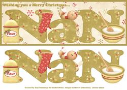 Nan Baking Christmas Large Dl Card