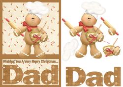 Merry Christmas Dad A5 Decoupage Card