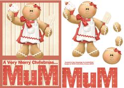 Merry Christmas Mum A5 Decoupage Card