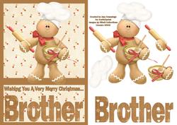 Merry Christmas Brother A5 Decoupage Card