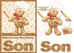 Merry Christmas Son A5 Decoupage Card
