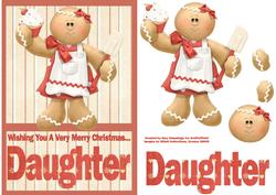 Merry Christmas Daughter A5 Decoupage Card