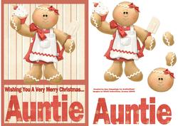 Merry Christmas Auntie A5 Decoupage Card