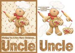 Merry Christmas Uncle A5 Decoupage Card