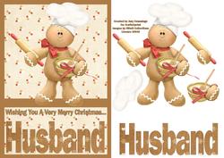 Merry Christmas Husband A5 Decoupage Card