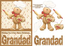 Merry Christmas Grandad A5 Decoupage Card