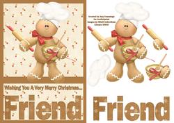 Merry Christmas Male Friend A5 Decoupage Card