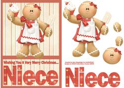 Merry Christmas Niece A5 Decoupage Card