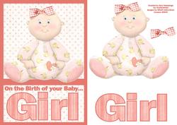 Congratulations on Your Baby Girl Decoupage Design
