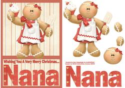 Merry Christmas Nana A5 Decoupage Card