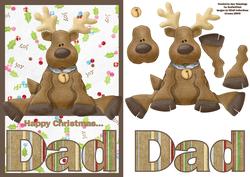 Happy Christmas Dad A5 Decoupage