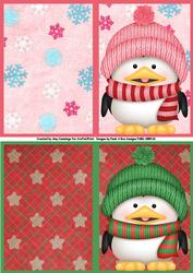 Two Penguin A6 Quick Fold Cards