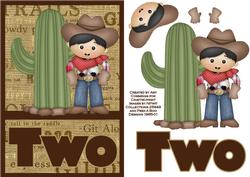 Two Today! Cowboy Birthday Card