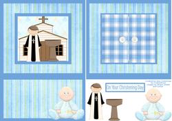Open the Door! Boys Christening Card