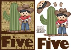 Five Today! Cowboy Birthday Card