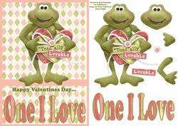 Toadally Yours! Happy Valentines Day One I Love Card