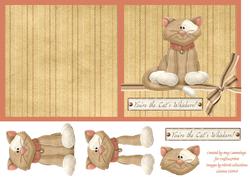 You're the Cats Whiskers Decoupage Card