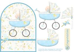 Congratulations Baby Boy Over the Edge Card