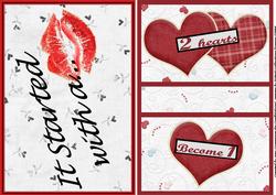 Two Valentine Themed Card Fronts