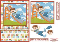 Simply Sliding! Decoupage Card