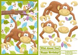 Wild About You! Decoupage Birthday Card