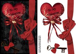To My Valentine Heart Decoupage Design