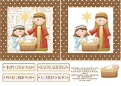 A Child is Born Shaker/picture Frame Card