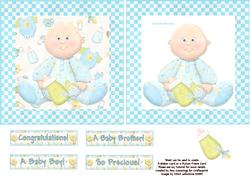 Precious Baby Boy Shaker/picture Frame Card