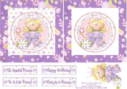 Pretty as a Princess Shaker/picture Frame Card