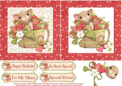 So Berry Special Shaker/picture Frame Card