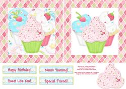 Yummy Birthday Shaker/picture Frame Card