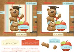 Cap and Gown Shaker Picture Frame Card