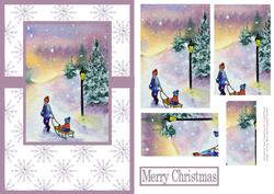 On a Winters Day Pyramid Card Front