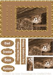 Lion Card Front Pyramid Design