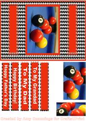 Pool Card Front Pyramid Design