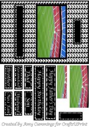Football Stadium Card Front with Pyramid Sections