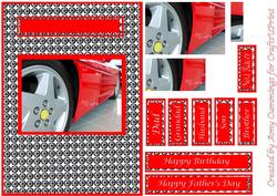 Sporty Car Card Front