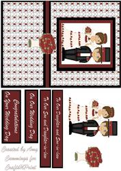Wedding Couple Cartoon Card Front