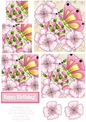 Butterfly and Floral Pyramid