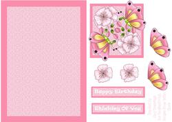 Butterfly and Floral Card Front