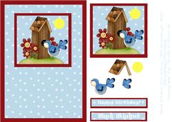 Bird House Card Front