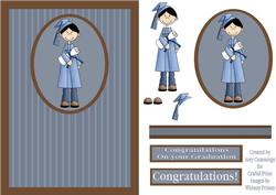 Male Graduation Decoupage Card Front