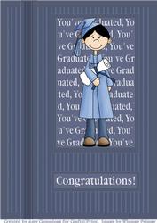 Male Graduation A4 Card Front