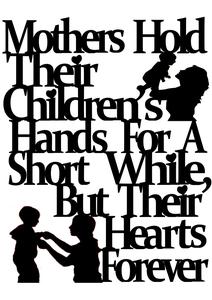 Paper Magic Frame - a Mother Holds Their Childrens