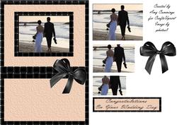 Wedding Couple on Beach Card Front