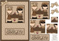 Forget Love, Chocolate Lovers Card Front
