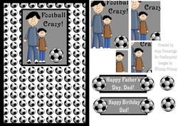 Football Dad and Son Father's Day/birthday Card Front